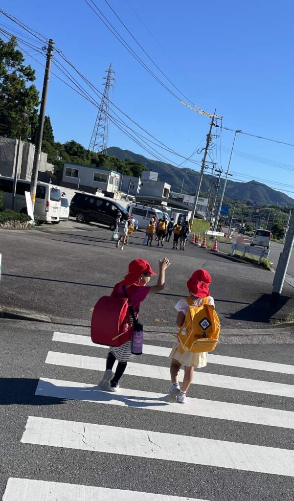 朝から元気をもらう登校見守り